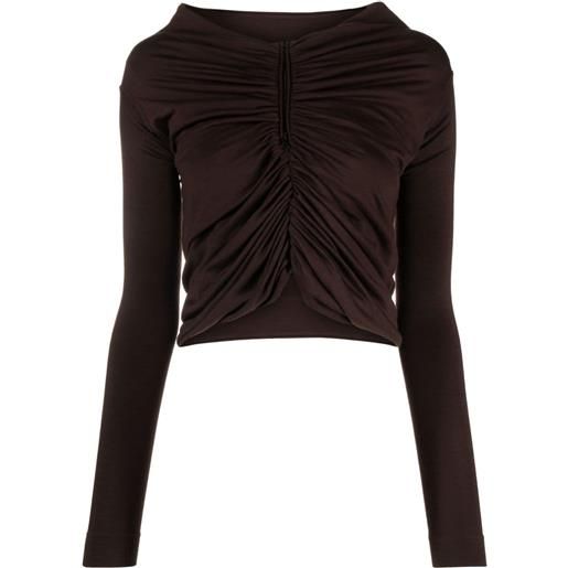 Dolce & Gabbana top con dettaglio arricciato - marrone