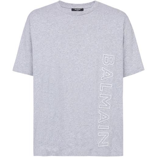 Balmain t-shirt con stampa - grigio