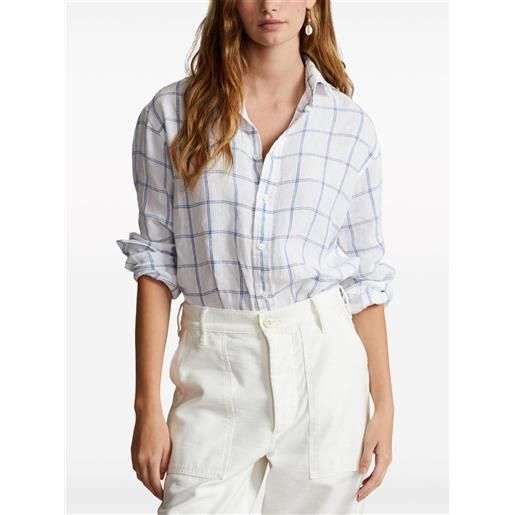Polo Ralph Lauren camicia bicolore a quadri - bianco