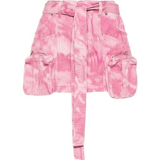 Blumarine minigonna con stampa camouflage - rosa