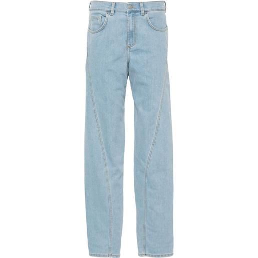 Mugler jeans a vita bassa - blu