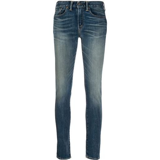 Ralph Lauren RRL jeans skinny con effetto schiarito - blu