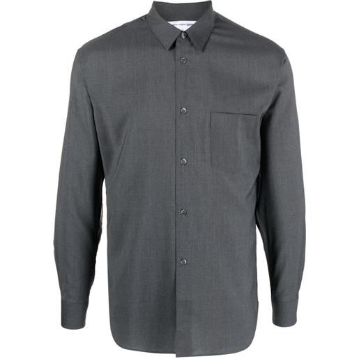 Comme Des Garçons Shirt camicia con colletto ampio - grigio