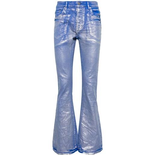 Purple Brand jeans p004 svasati a vita media crop - blu