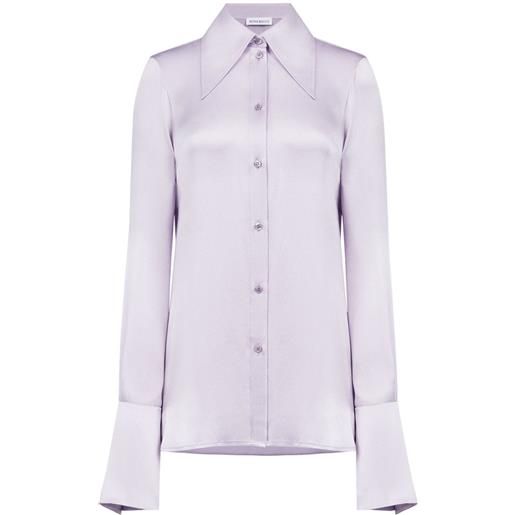 Nina Ricci camicia con effetto satinato - viola