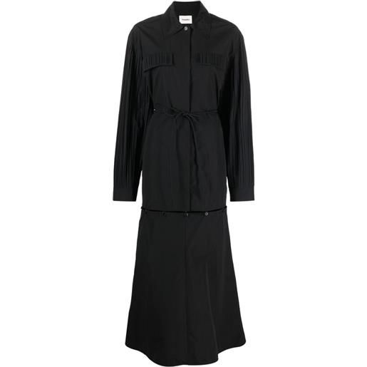 Nanushka abito danielle con inserto rimovibile - nero