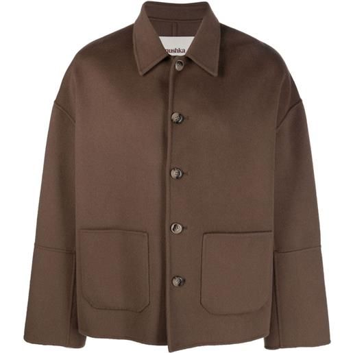 Nanushka giacca-camicia seger - marrone