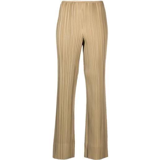 Nanushka pantaloni con pieghe emae - toni neutri