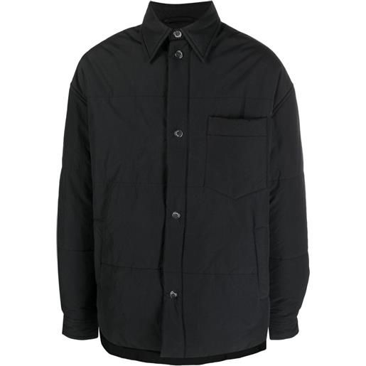 Nanushka giacca-camicia imbottita demas - nero