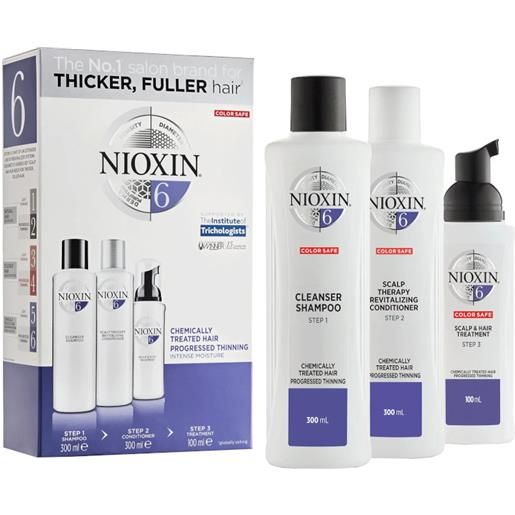 Nioxin Nioxin kit sistema 6 300 ml shampoo + 300 ml balsamo + 100 ml trattamento specifico