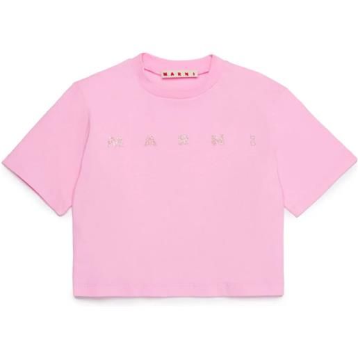 Marni kids t-shirt in cotone rosa
