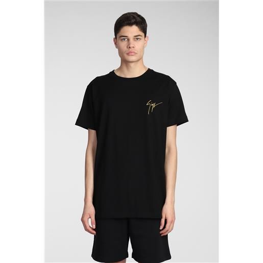 Giuseppe Zanotti t-shirt lr-01 in cotone nero