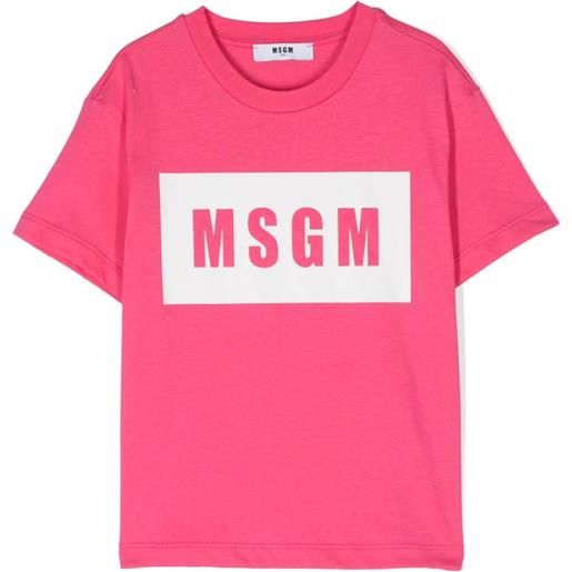 Msgm kids t-shirt in cotone fucsia