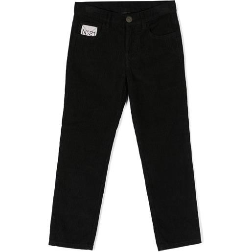N21 kids pantalone in cotone nero