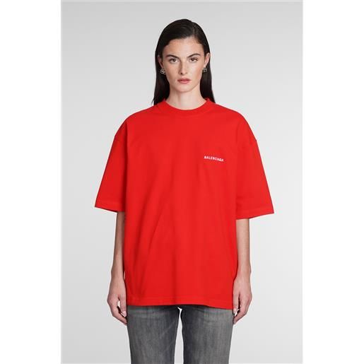 Balenciaga t-shirt in cotone rosso