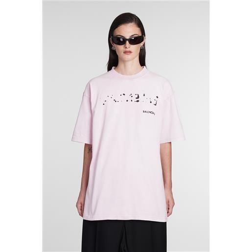 Balenciaga t-shirt in cotone rosa