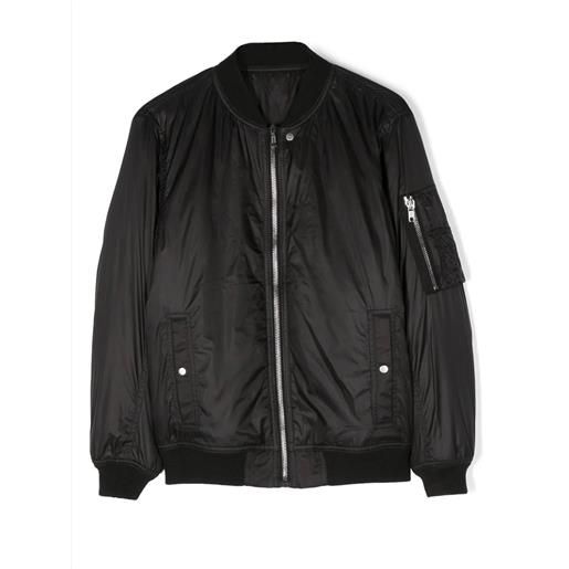 Rick Owens kids giacca casual flight bomber in poliamide nera