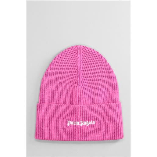 Palm Angels cappello in lana fucsia