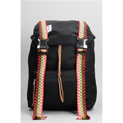 Lanvin zaino backpack nano curb in nylon nero