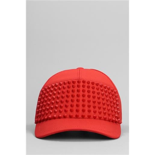 Christian Louboutin cappello in cotone rosso