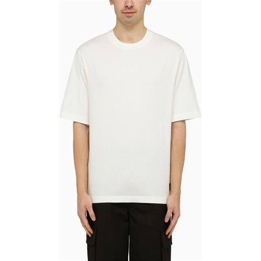 Burberry t-shirt girocollo bianca in cotone