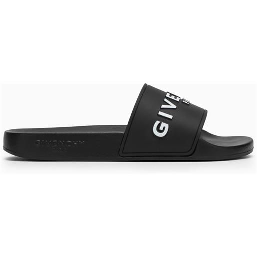 Givenchy ciabatta slide nera con logo