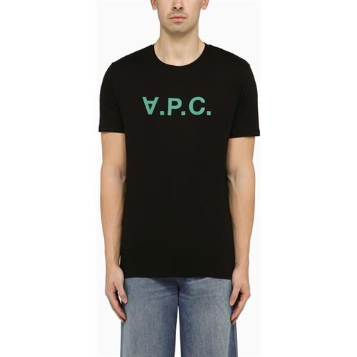 A.P.C. t-shirt girocollo nera con logo