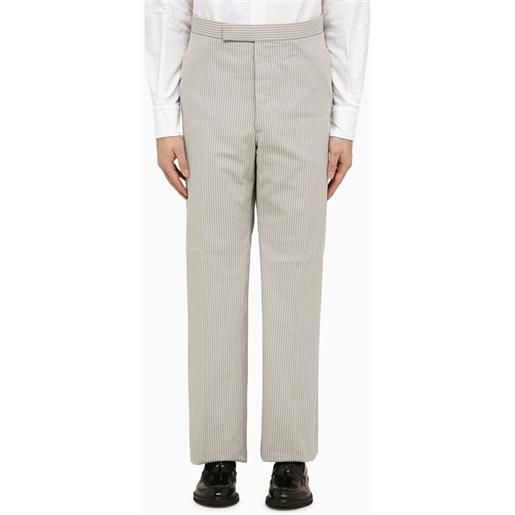 Thom Browne pantalone gessato grigio chiaro