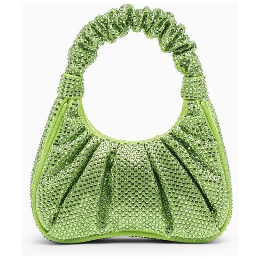 JW PEI borsa a mano gabbi verde con cristalli