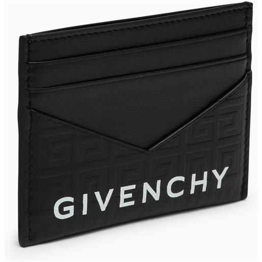 Givenchy portacarte 4g nero in pelle con logo