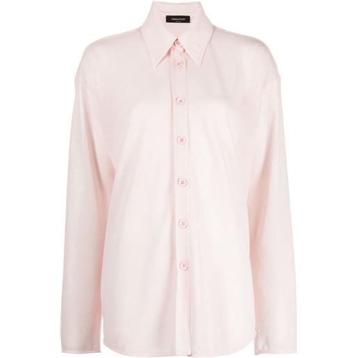 Fabiana Filippi camicia semi trasparente - rosa