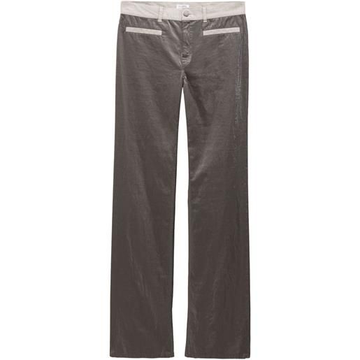 Filippa K pantaloni dritti con effetto metallizzato - grigio