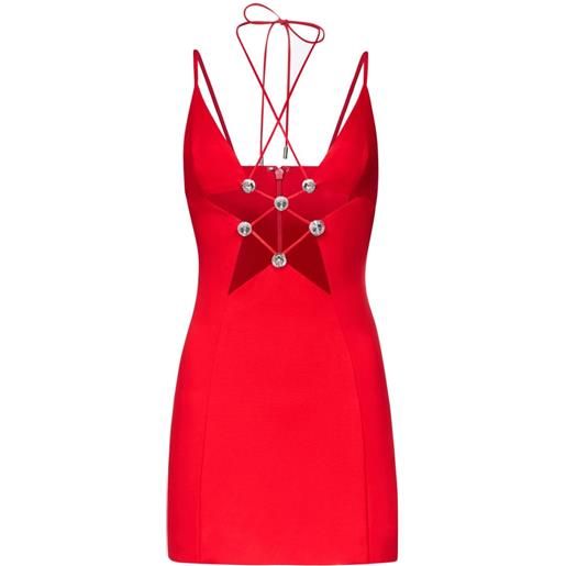 AREA abito corto smanicato con dettaglio cut-out - rosso