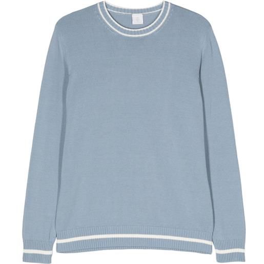 Eleventy maglione con dettaglio a contrasto - blu