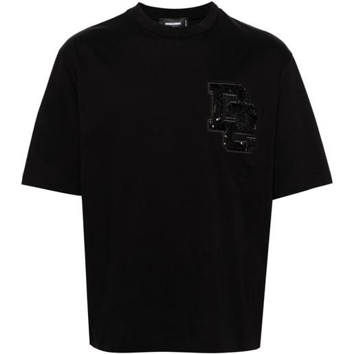 Dsquared2 t-shirt con paillettes - nero