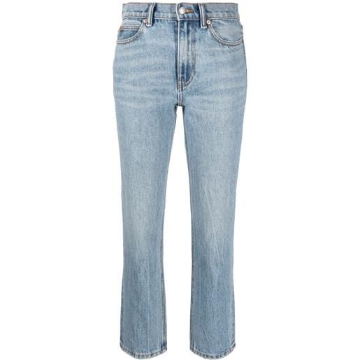 Alexander Wang jeans crop con applicazione - blu