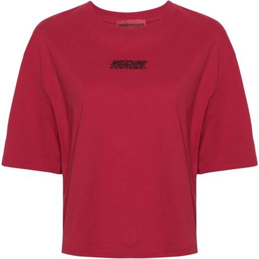 Moschino t-shirt con ricamo - rosso