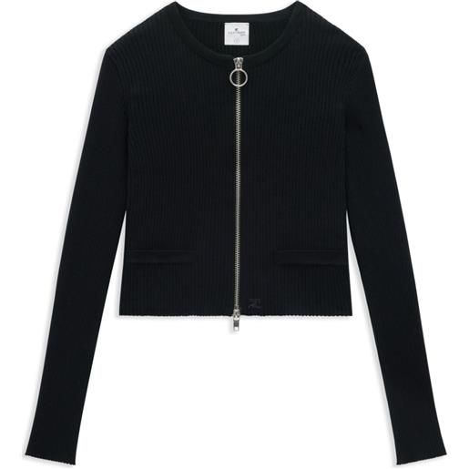 Courrèges cardigan a coste heritage - nero