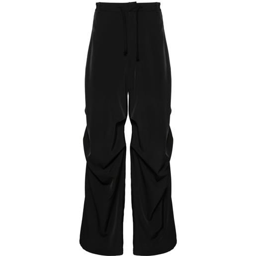 MM6 Maison Margiela pantaloni con arricciatura - nero