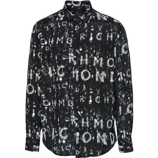 John Richmond camicia con stampa - nero