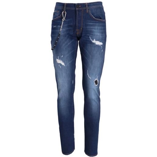 Sartoria Tramarossa jeans con effetto vissuto 1980 - blu