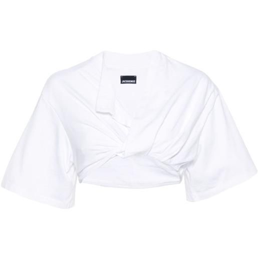 Jacquemus t-shirt le bahia court - bianco