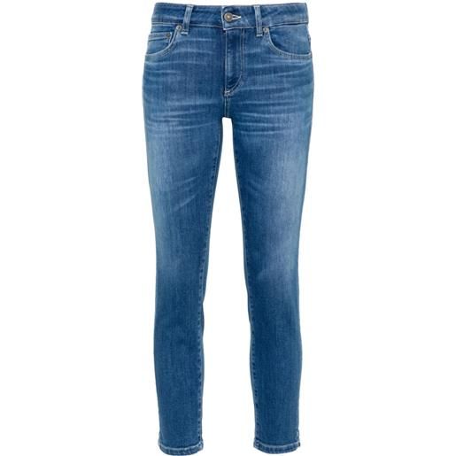 DONDUP jeans skinny a vita bassa - blu