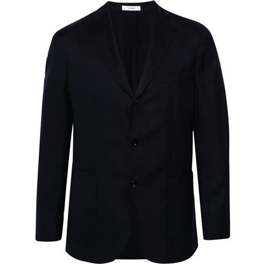 Boglioli blazer monopetto con revers a lancia - blu