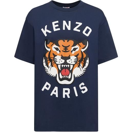 KENZO PARIS t-shirt oversize lucky tiger in cotone
