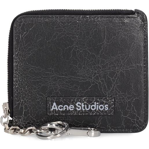 ACNE STUDIOS portamonete aquare in pelle / zip