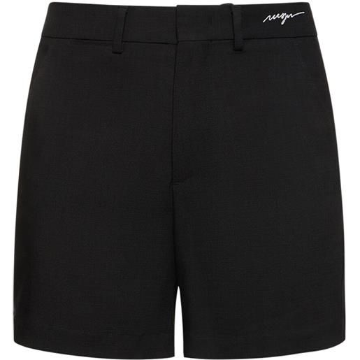 MSGM shorts in misto viscosa con logo