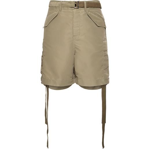 SACAI shorts in twill di nylon