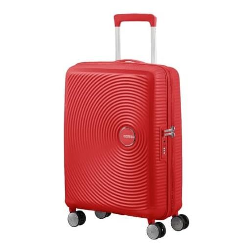 American Tourister tsa exp, spinner espandibile bagaglio a mano uomo, rosso (coral red), s 55 cm - 41 l
