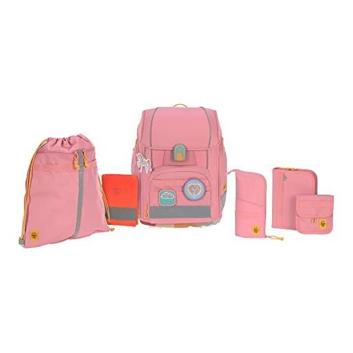 Lässig set di borse per la scuola da 7 pezzi per bambini/school set boxy unique pink